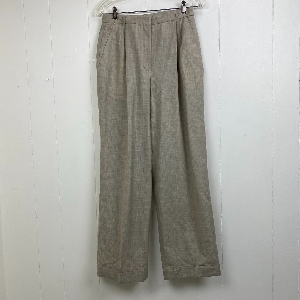 Pietrafesa 100% Wool Beige Trousers 8 Reg